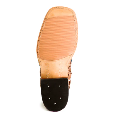 Men's Anderson Bean Brandy Bruciato Full Quill Ostrich with 13” Burnished Navy Calf Tops - S3016 - Image 3